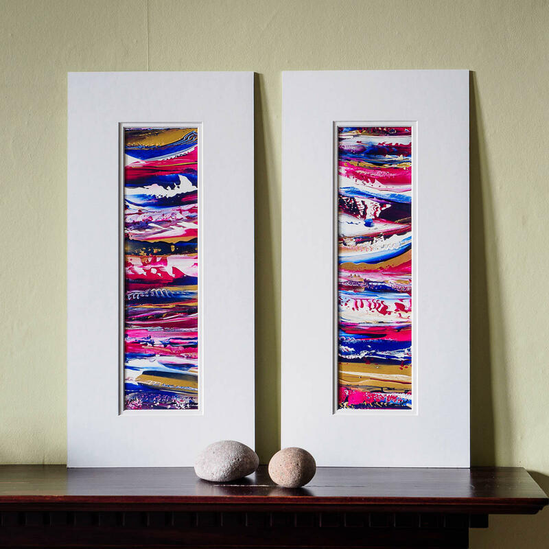 Pair of abstract paintings