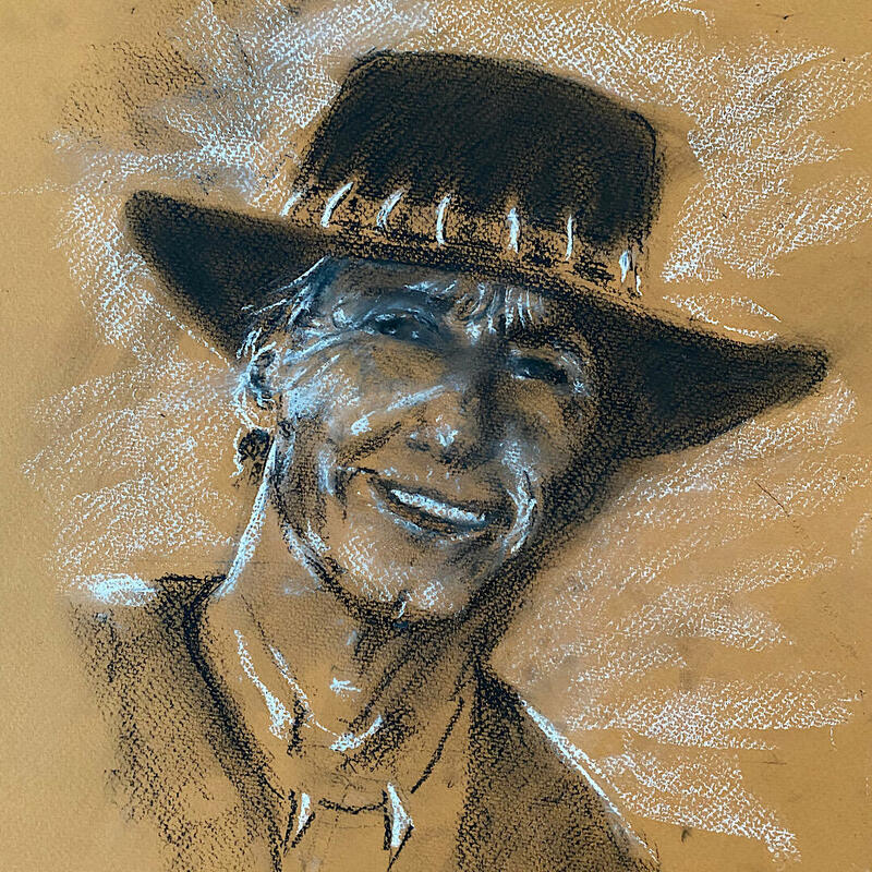 ‘Mr Dundee’ - charcoal 
