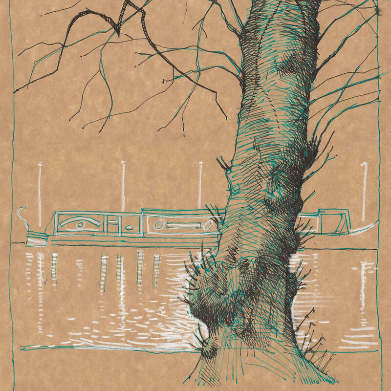 Tree by the River - Evesham (detail)