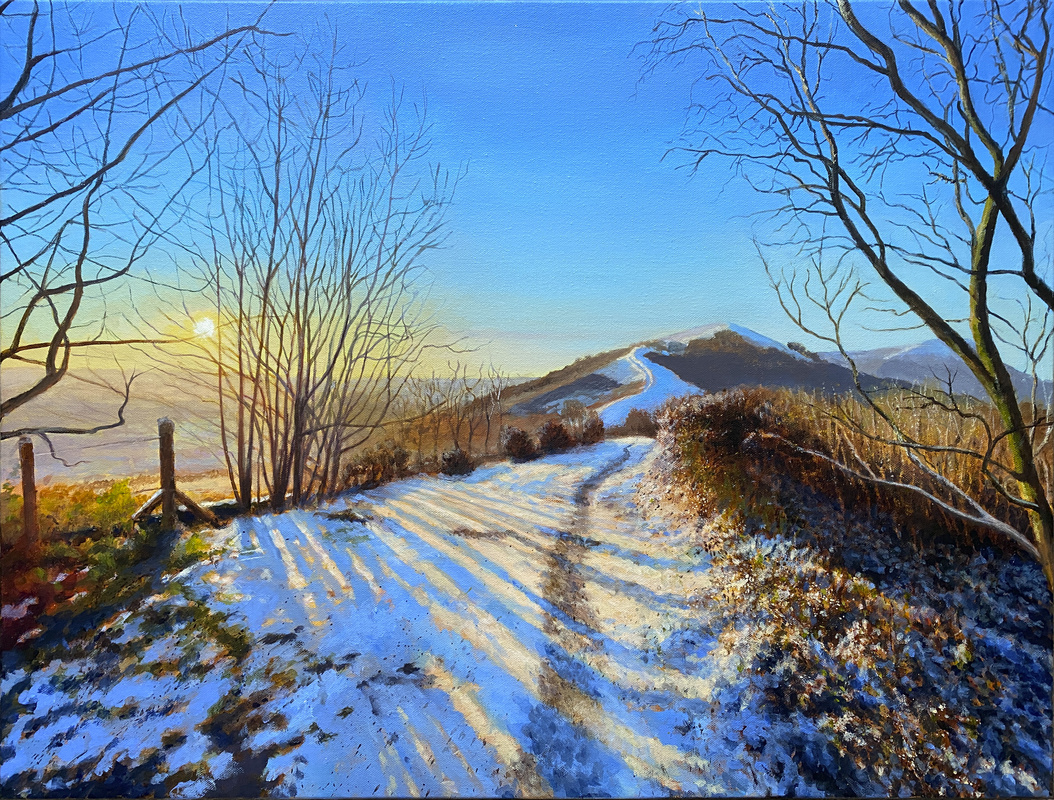 December Dawn Light, acrylic on canvas, 60 x 80cm