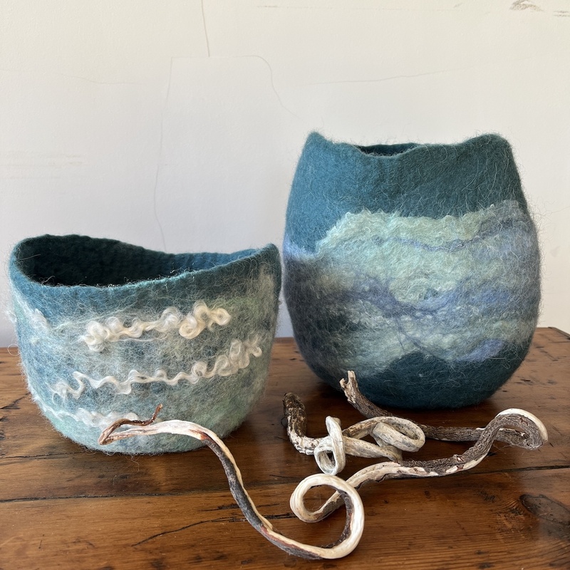 Coastal Collection Handmade Felt Vessels