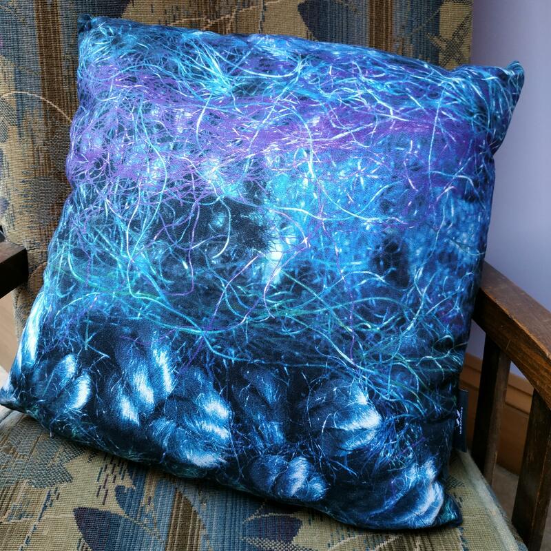 abstract blue cushion