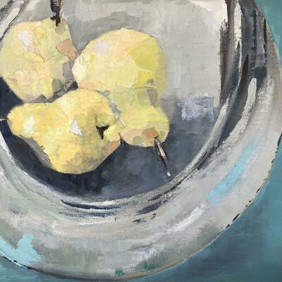 Study of Pears and Turquoise 