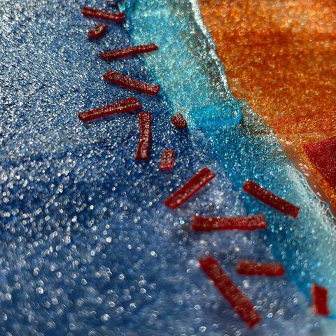 fused glass abstract image glass artist