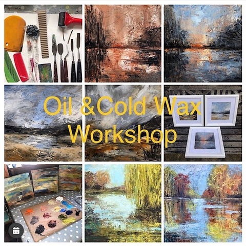 Oil & Cold Wax Art Workshop - Trees, Water and Refelctions
