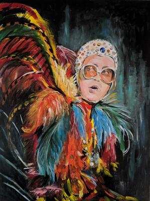 Elton John portrait -painting