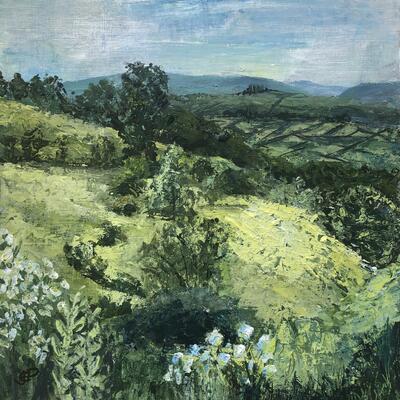 Painting by Jane Powell of the View from Stanton