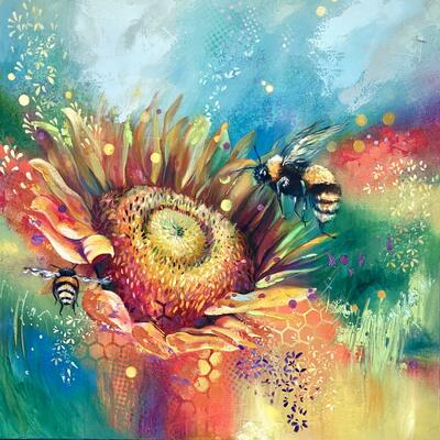 “Busy Bee” Original Oil Painting by Katie Jarman