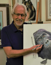 Eric Watson Demonstrating Pastel and Pencil Techniques.