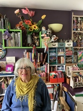 Sue in her studio