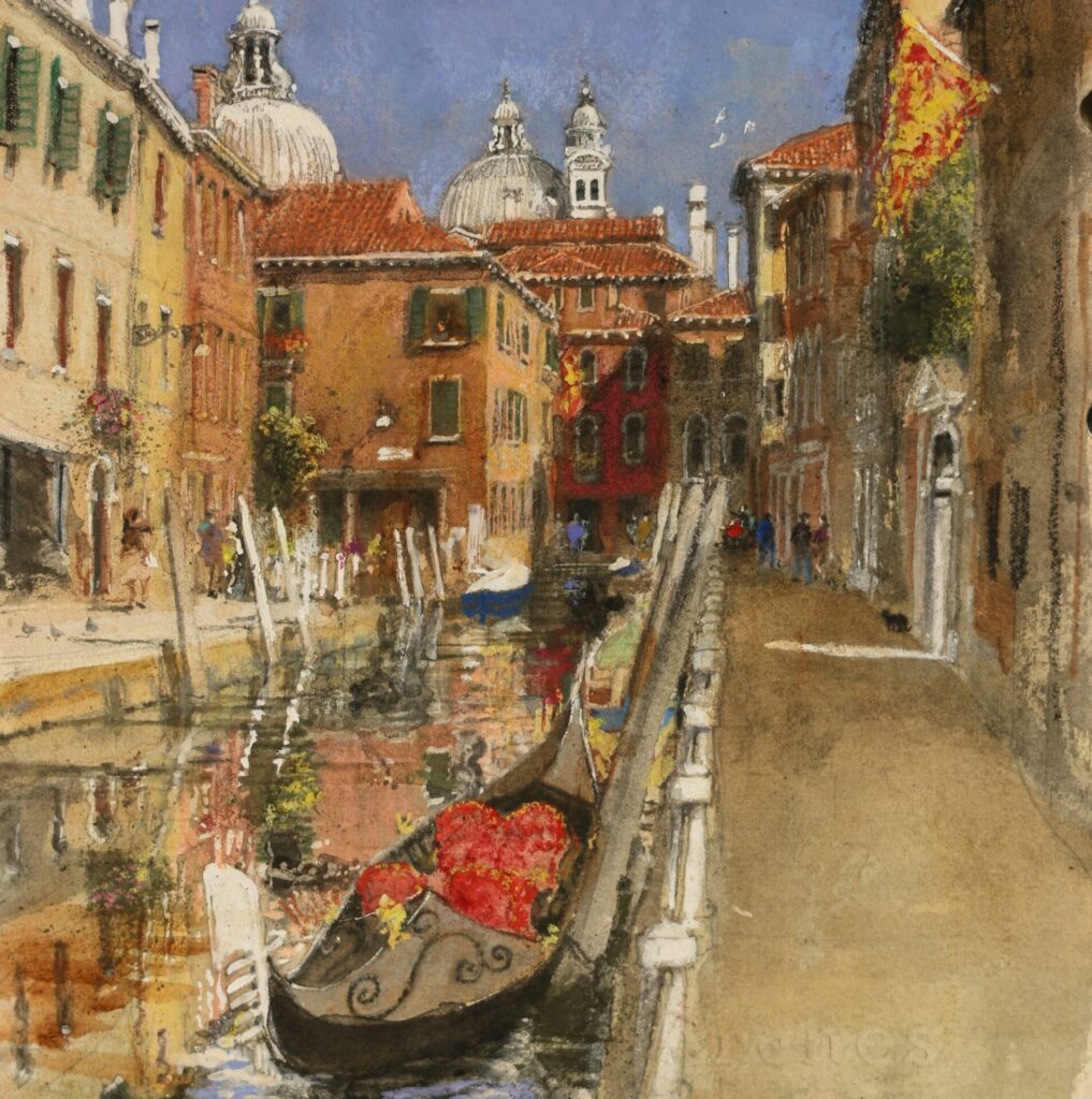Fondamenta in Venice, watercolour