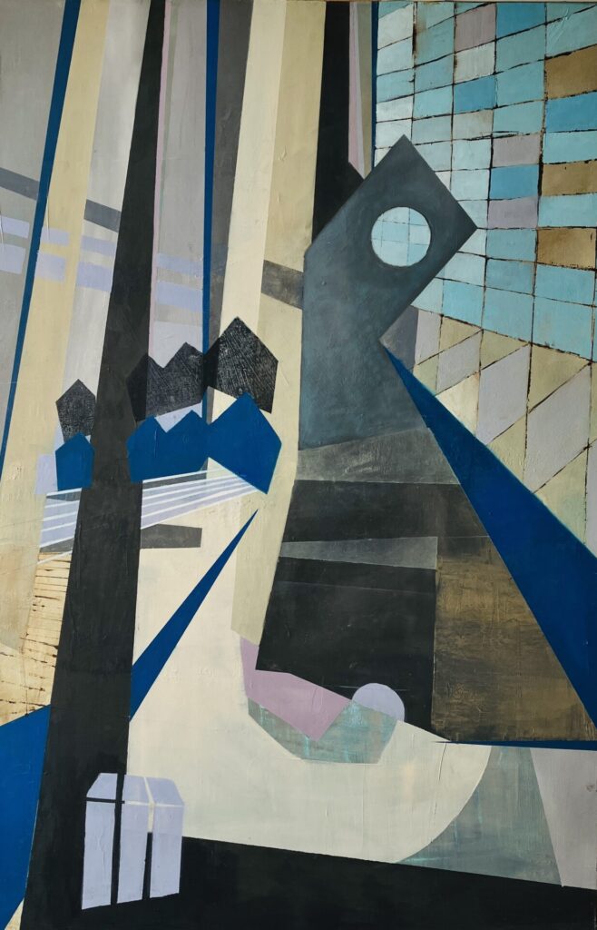 Semi abstract oil painting.