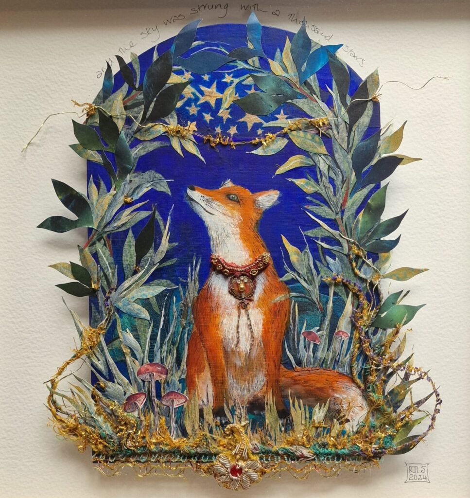 Fox Shrine Mixed Media