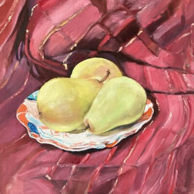 Paulette Moore - Pears on a Plate -oils
