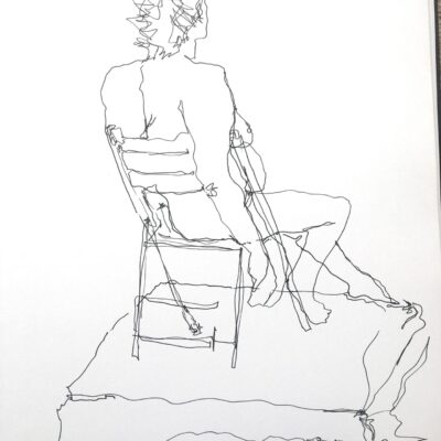 Gillian Simpson - Continuous line drawing ink sketch