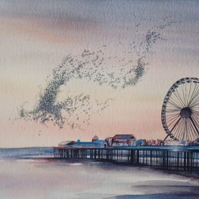 Jaime Moore - Murmuration over Blackpool pier