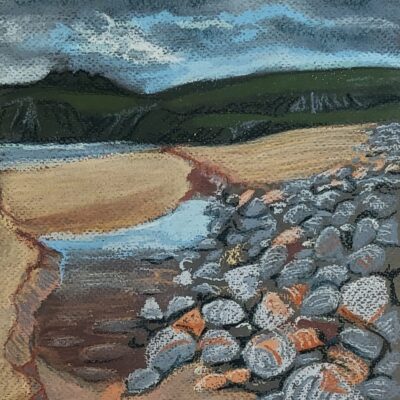 Bren Henderson - Beach on Lewis. Pastel on paper