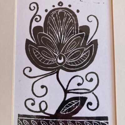 Fiona Douglas - Art deco inspired lino cut
