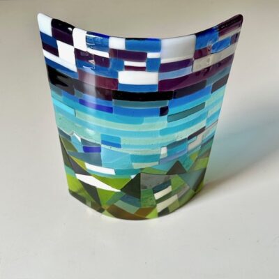 Adam Hussain - Mexico - Light Catcher - Kiln-formed Glass - Blue, Green, White