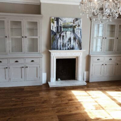 Noah Morris Bespoke - Painted Alcove Units with Glass-Fronted Cabinets - Furniture Maker