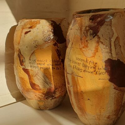 Anna Mitchell Creative Clay Autumn 'Wheel of the Year' pots