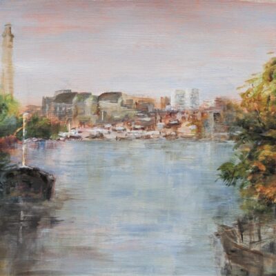 Maria Toman - Brentford, old and new, acrylic