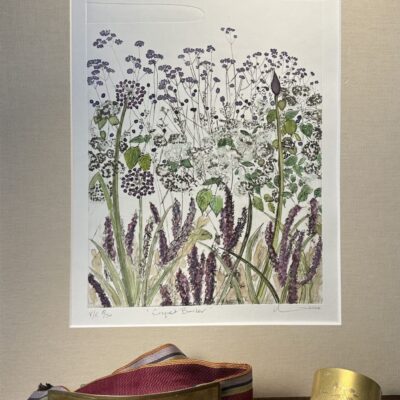 Alison Tidmarsh - Croquet Border, Intaglio: Drypoint Etching, À la poupée with Brass Belt and Cuff, Silversmithing Techniques