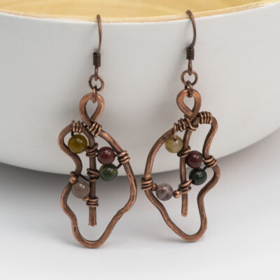 Kusuma Dawn Hart - Copper Leaf Earrings