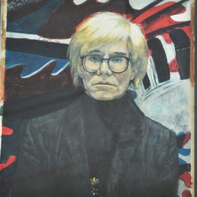 One Per Cent Studio (Malcolm Victory) - Andy Warhol (In front of his iconic Liberty print)
