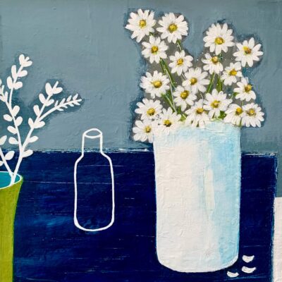 Gilly Hemmer - Daisies in White Vase