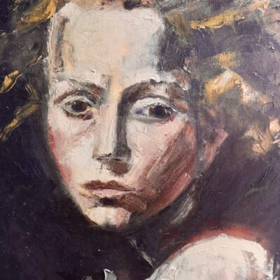 Jonny Lewis - Face (oil on canvas, experimenting with a palette knife)