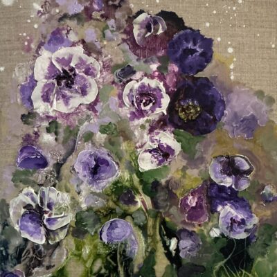 Moira Savage - Purple Chorus, Acrylic on canvas.