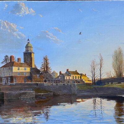 Jonny Lewis - River At Upton (oil on canvas)