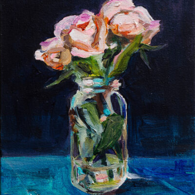 Margaret Powell - Blush Roses in a Jar