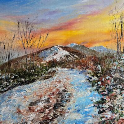 Anna Cumming - First snow of winter, Malverns