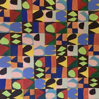 Denise Mountain - Sudoku pattern. Acrylic on canvas, 60 cm x 60 cm