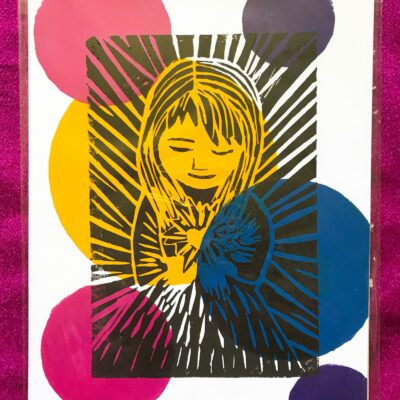 Laura Hughes - Heart of Light - Bubble Edition - Lino printing.