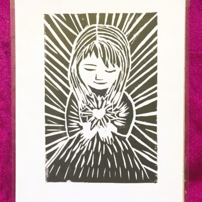 Laura Hughes - Heart of Light - Original Edition. Lino printing.