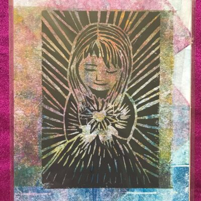 Laura Hughes - Heart of Light - Patchwork Edition - Lino printing.