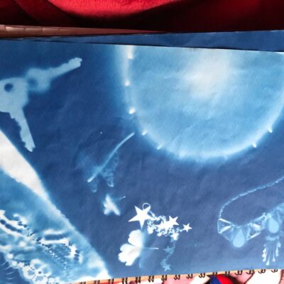 Rashu Brauchli - Blueprinted Bric-a-brac-cyanotype