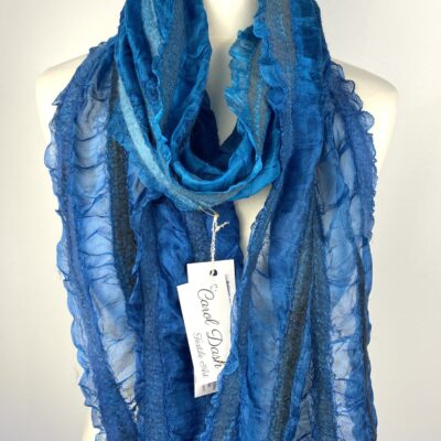 Carol Dash - Nuno felted scarf with beautiful hand dyed Margilan silk
