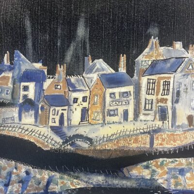 Lyn Sharp - Seahouses textile & paint