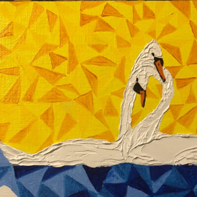 Lucia Sellars - Detail of His Master's Voice upon Swan Love