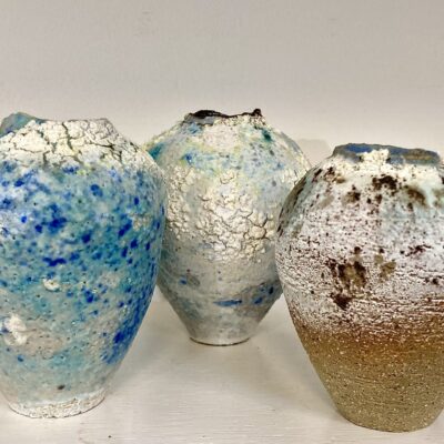 John Hemmer - Three small vessel forms - 9-10 cms H.