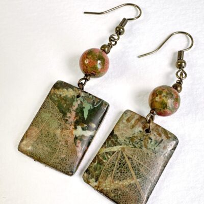 Kusuma Dawn Hart - Botanical Skeletal Leaf Earrings