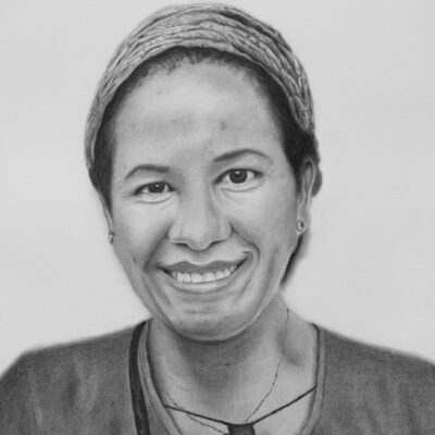 Melida Kirkup - A mother's portrait, graphite on paper