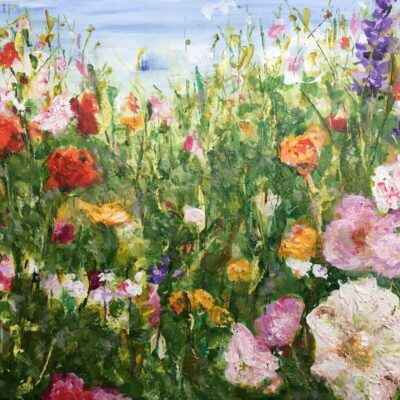 Moira Savage - Wildflower Meadow, Acrylic on paper.