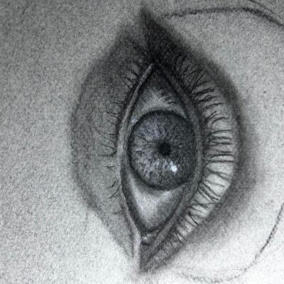Rashu Brauchli - Eye see you-charcoal pencil