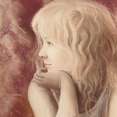 Jonny Lewis - Portrait of Iona (pastel)