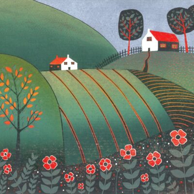 Layla Khani (Laylart Studio) - 'The Path Home'  | Reduction Linocut Print